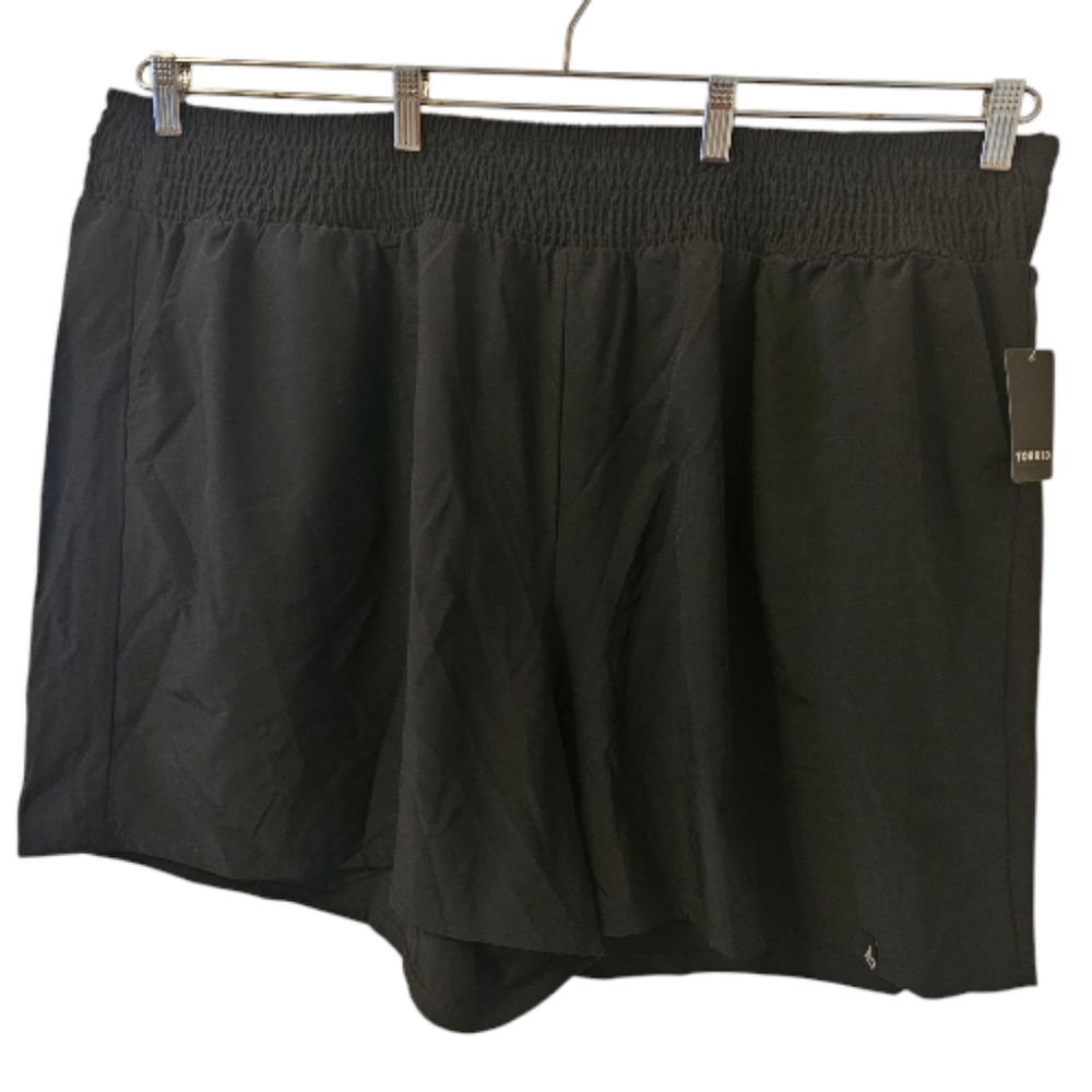 Black Torrid Women's Happy Camper Smocked Shorts